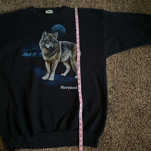 VTG 1989 Wolf Graphic Sweatshirt - Picture 6 of 7